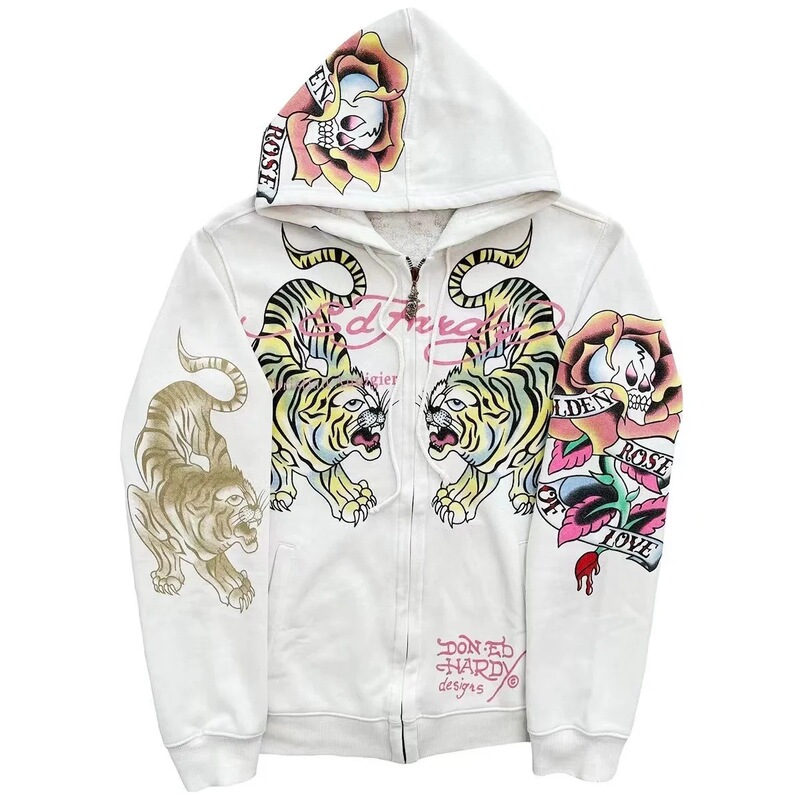 2026 cross-border hot-selling American Y2K retro sweatshirt, unisex couple style, featuring a skull design and a relaxed, casual look