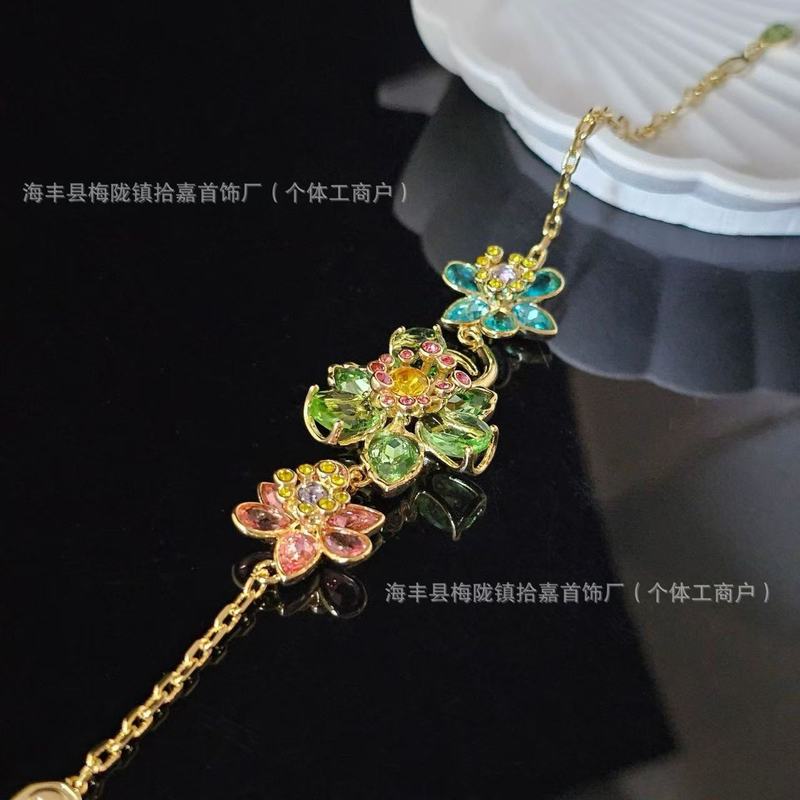 施家ldyllia水晶彩色花项链gema多巴胺饰品轻奢高级感厂家批发|undefined
