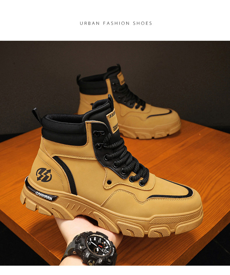 Scarpe da lavoro casual per uomo Autunno Inverno Caldo Pelliccia Più stivali retrò Resistente all'usura Tempo libero Comodo Stile vintage Stivali Uomo All'aperto_voghion.com