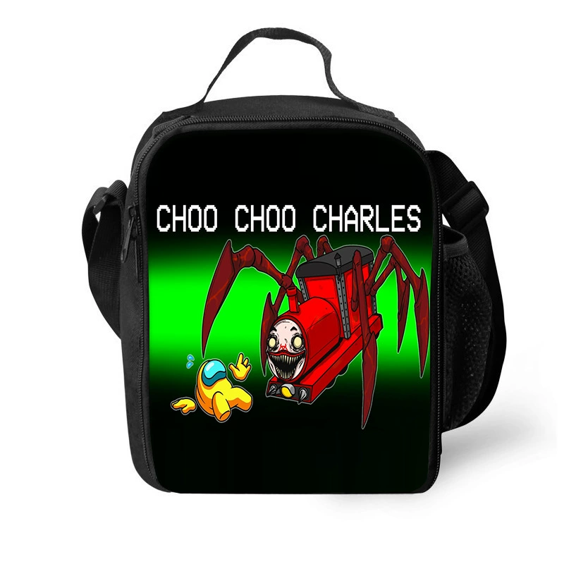 Рюкзак школьный на пикник с принтом Choo-Choo Charles, сумка через плечо, персонаж Чарльз поезда, ледяная сумка