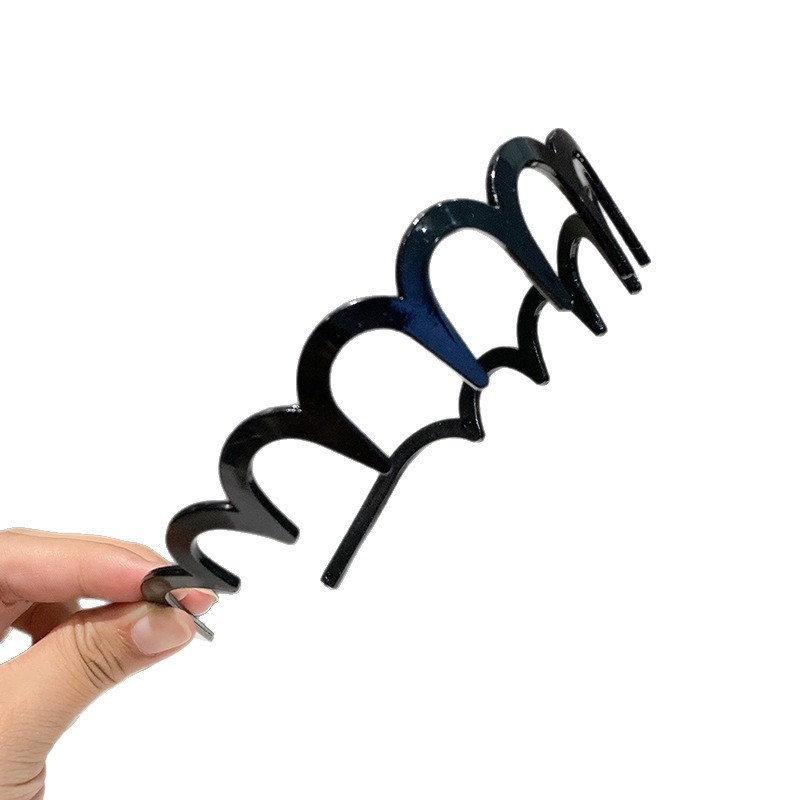 新しいレトロなラインストーンツイストヘッドバンド、ハイエンドでエレガントなヘッドバンド、ヘアピン、女性用インターネットセレブスタイルのつば広ヘアプレス洗顔フープ|undefined