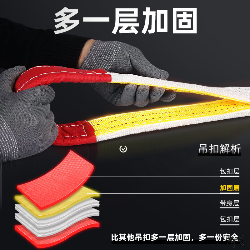 工业吊带环形柔性吊带商用工程拖车绳吊车叉车行车加厚国标重工业