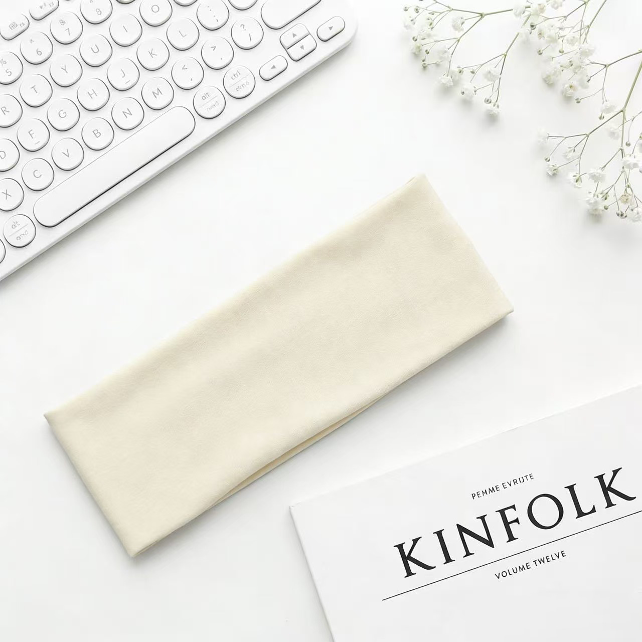 Cinta Deportiva para Cabello de Algodón Absorbente y Elástica para Yoga