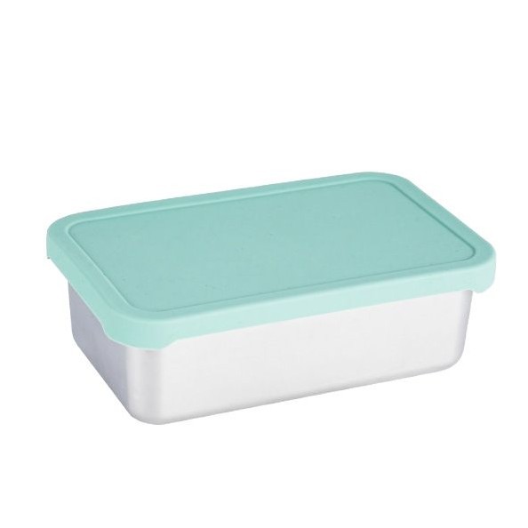 浙盛304不锈钢硅胶盖保鲜盒可洗碗机长方形分装盒冰箱收纳盒