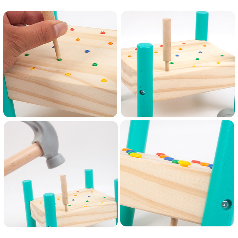 De madera tocando uñas mesa de uñas de los niños tirando de color cognición bebé mano-ojo coordinación educación temprana inteligencia tocando Juguetes