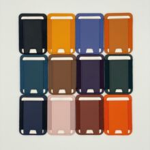 适用苹果14 iPhone13 MagSafe wallet磁吸橡筋卡包皮革PU强磁卡套