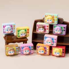卡通实色电视机萌粒 创意diy饰品配件立体树脂车载桌面摆件小公仔