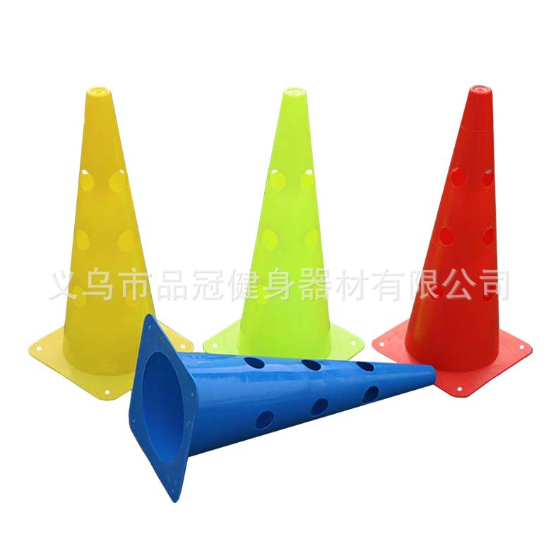 Cubo de logotipo Equipo de entrenamiento de fútbol 48cm Cubo de logotipo con agujero Cubo de cono Señal de pista Cubo de cono Cubo de logotipo