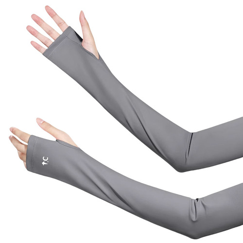 Summer sun protection sleeves for men, new large size ice sleeves for outdoor cycling, loose anti-UV ice silk hand sleeves
