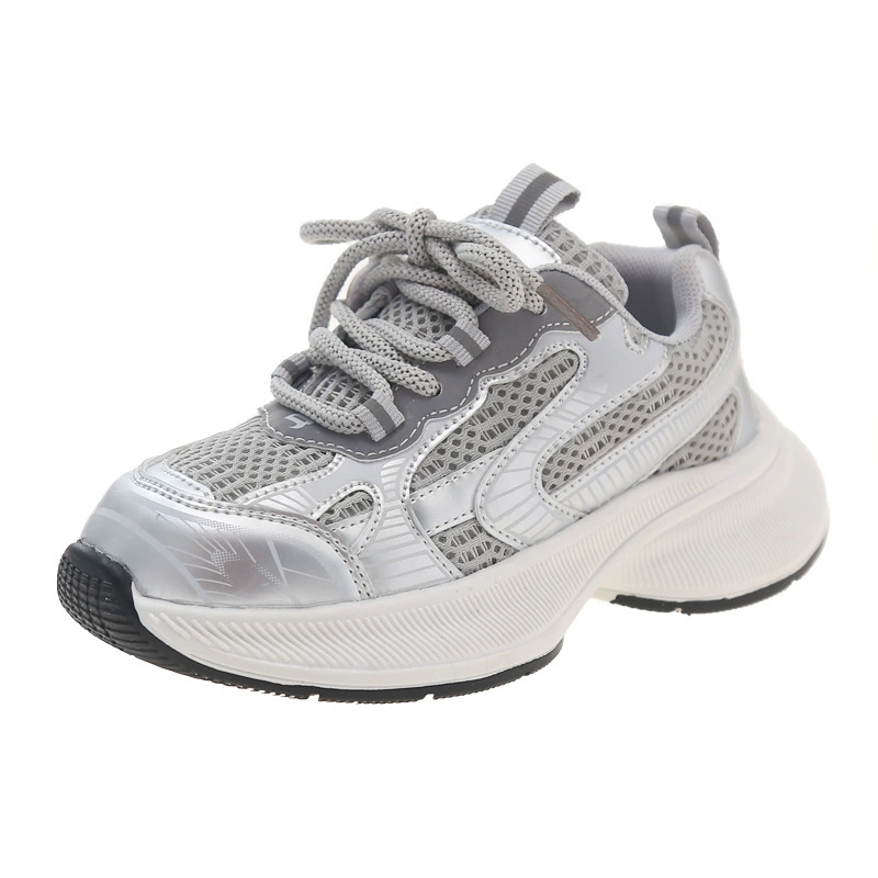 Детские спортивные кроссовки сетчатые дышащие стиль Dad's Shoes 2024 осень новые мужские/женские универсальные повседневные кроссовки