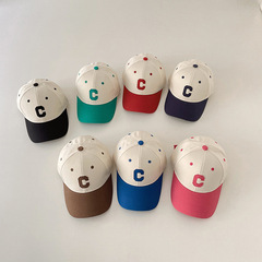 秋南 兒童帽子春秋韓國男童C字母女童出遊遮陽帽棒球帽寶寶鴨舌帽