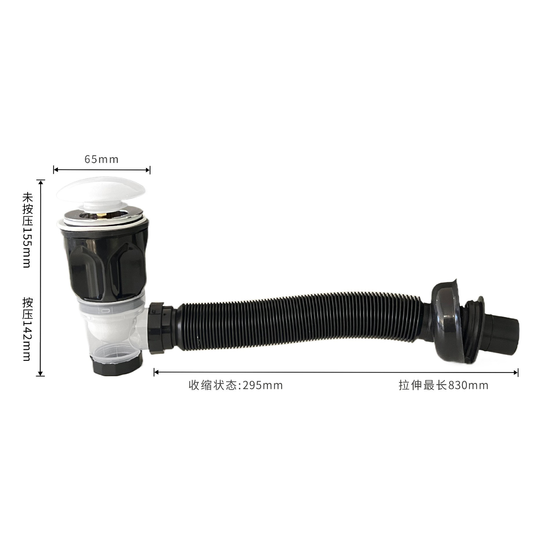 Dispositivo de rebote de lavabo de mano núcleo de rebote antiodor universal modo dual de lavabo de cerámica accesorios de agua