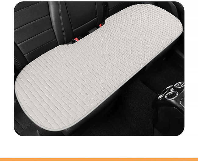 Four-Season Universal Car Seat Cushion Without Backrest, Single-Piece Plush Three-Piece Set, Non-Slip Single Rear Seat Cushion with Backrest, Winter