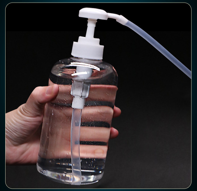 Anal Douche Irrigator 600ml with TPE Nozzle, Transparent, Adult Personal Hygiene — detail image 11