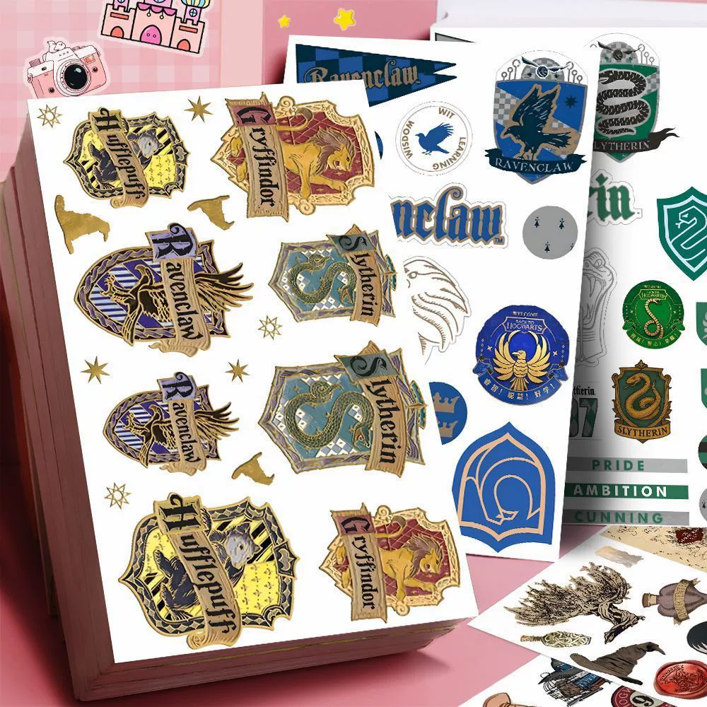 24 больших листа наклеек с Харри Поттером HP Academy Магическая школа творческие периферийные наклейки Руководство Холгвардса декоративные наклейки