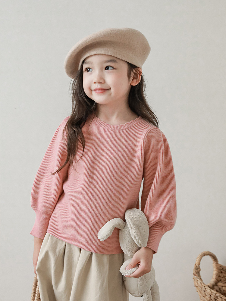 Camiseta de Moda para Niñas Qiuduo, Primavera y Otoño 2025, Nuevo Suéter Infantil de Estilo Coreano, Top Sencillo para Bebés