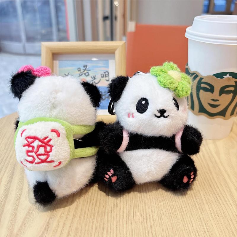 可爱熊猫小玩偶毛绒公仔挂件钥匙扣背包挂件玩具娃娃生日礼物批发|undefined
