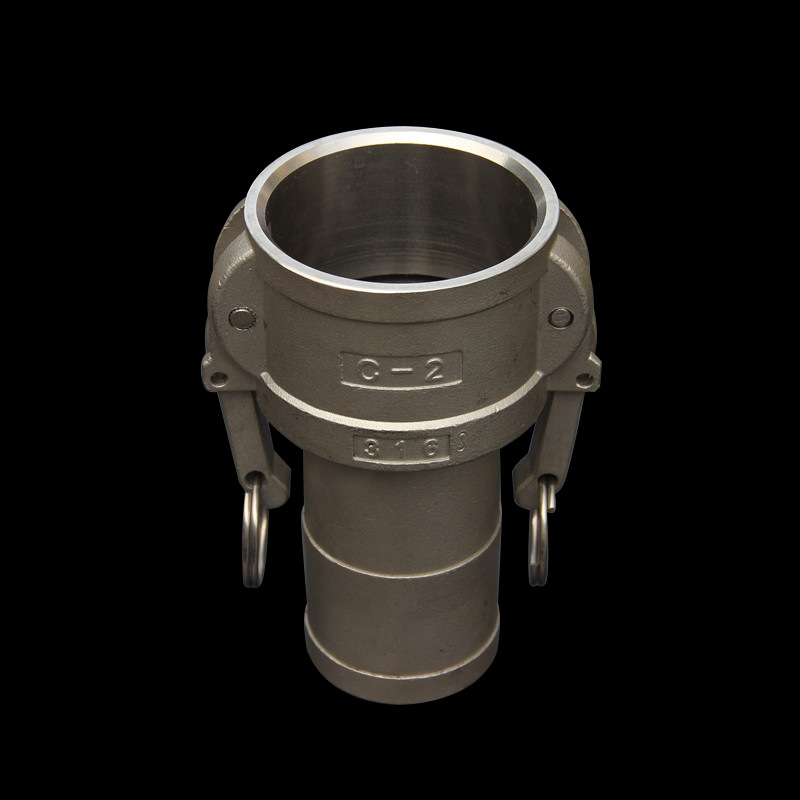 304不锈钢快速接头316扳把卡扣钢丝软管皮管母接头阴端C型