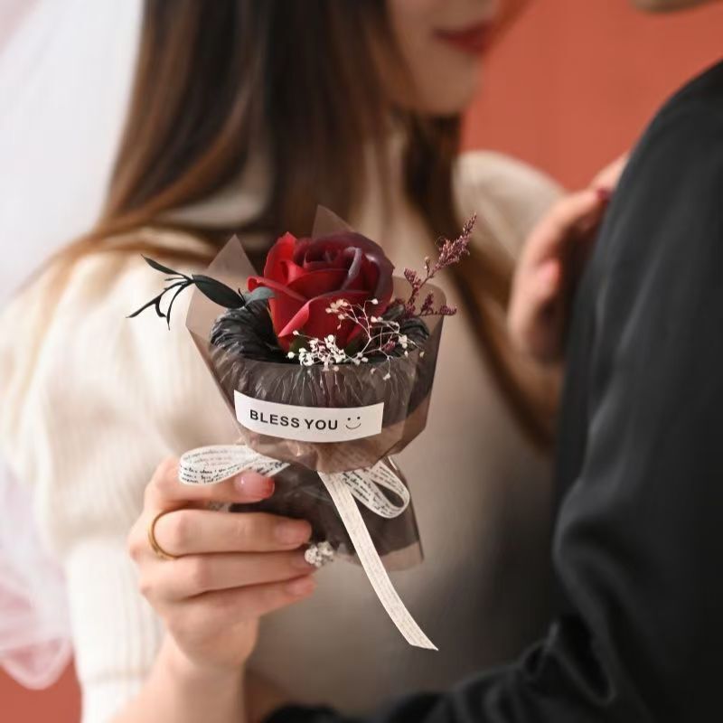 七夕教师节礼物迷你口袋见面小花束玫瑰向日葵永生花仿真花伴手礼|undefined