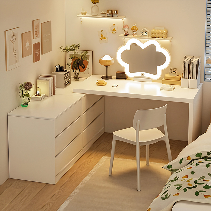 Comedor de tocador armario en una simple mesa de maquillaje moderna trasera de la cama escritorio escritorio de computadora dormitorio mesa de maquillaje de chicas