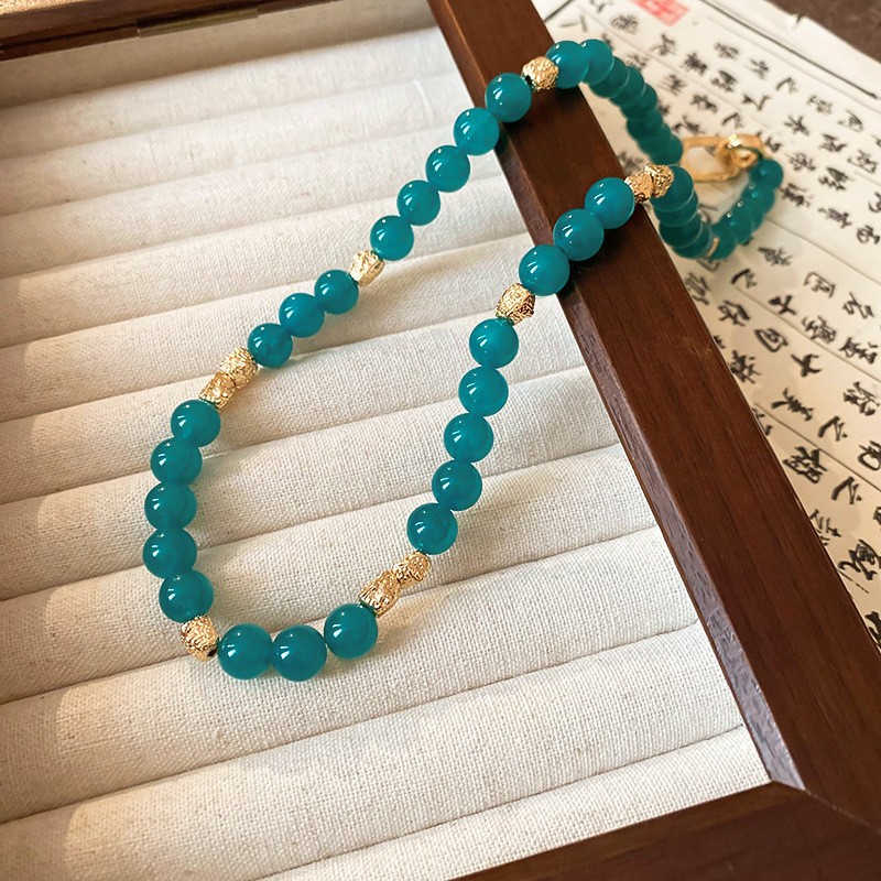 Piedra Natural perla Ábaco cuentas collar luz lujo moda personalidad clavícula cadena nicho todo fósforo collar al por mayor femenino