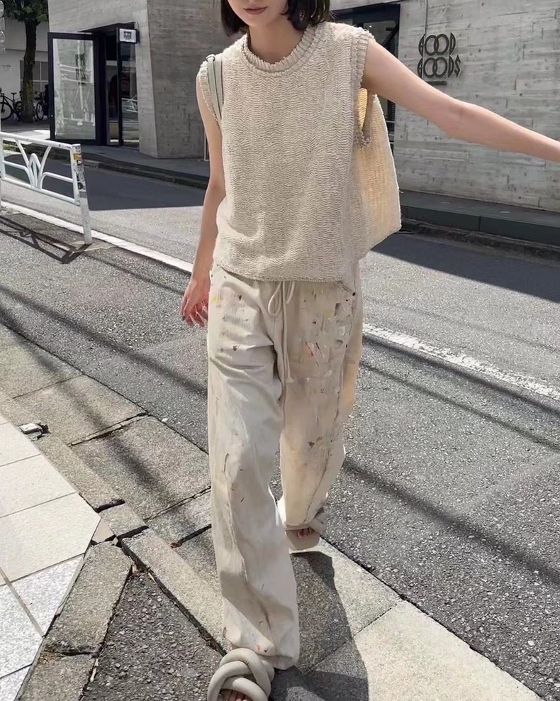 Men's Clothing high street washed loose wide leg 3 painter pants stacked jeans _voghion.com