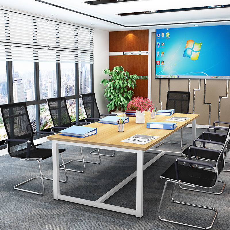 Conference table Long table simple and easy workbench staff Table train negotiating table Modern simplicity Staff desk 7