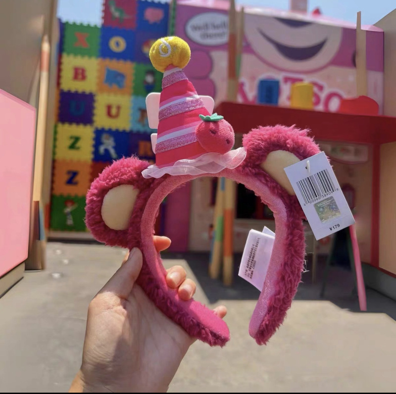 ディズニー購入 シェリーローズ ヘッドバンド 女性用 かわいい ダッフィーベア リボン ぬいぐるみ ヘッドバンド 遊園地 写真撮影 ヘアピン|undefined