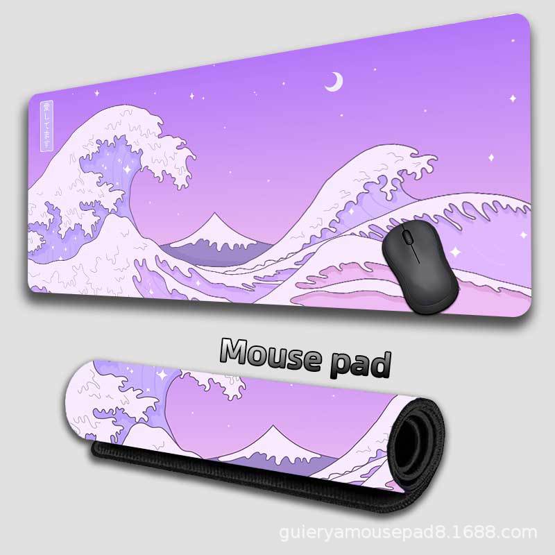 Kanagawa Waves Japanese Wind Alfombrilla de ratón súper grande transfronteriza Alfombrilla de escritorio de oficina personalizada Alfombrilla de ratón para teclado Mousepad