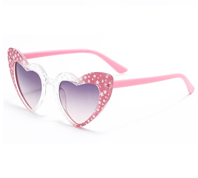 6181 dibujos animados irregular niños y niñas melocotón corazón gafas de sol de moda europea y americana nueva en forma de corazón