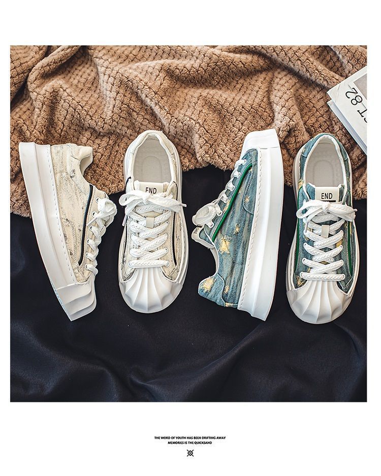 ShoeGlobe Canvas Herren-Sneaker 2025 mit neuer Shell-Toe-Zehenkappe – Sportschuhe für Jugendliche, rutschfest, trendig, für den Winter, Freizeit und Freizeit._voghion.com