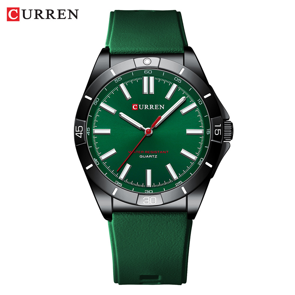 Curren Carian 8449 reloj deportivo para hombre cinta reloj de cuarzo de esfera grande Reloj transfronterizo