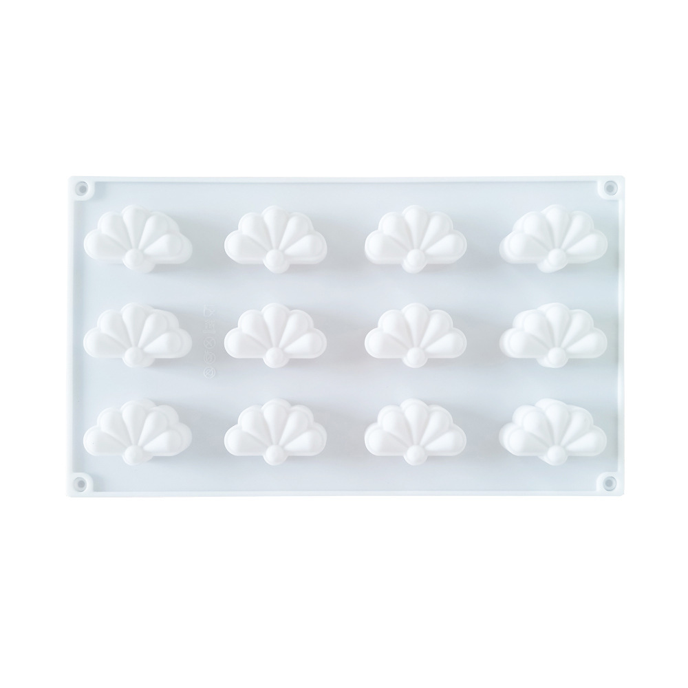 12 líneas de cinco hojas 128 molde de silicona pastel helado pudín molde de postre jabón utensilios