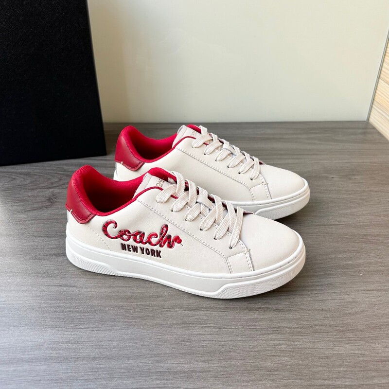 2025 Low-Top C-Brand Versatile Comfortable Lace-Up Genuine Leather White Sneakers Snow Boots Thick-Soled White Shoes for Foreign Trade Cross-Border Sales