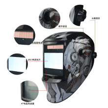 新款变形金刚大视窗太阳能自动调光焊接帽/焊接头盔