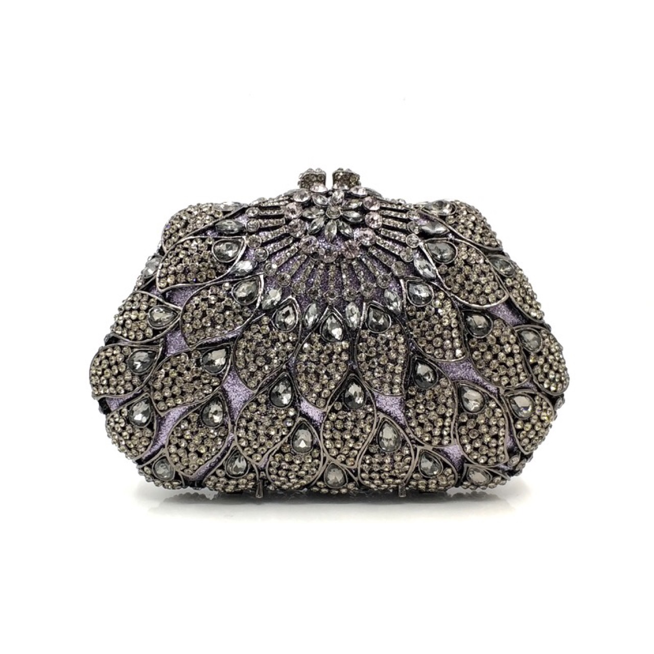 * Bolsa de cena de diamantes transfronterizos de estilo europeo y americano de flores de diamantes huecos bolsas de gemas bolsas de diamantes de mano bolsas de vestir bolsas de mujer