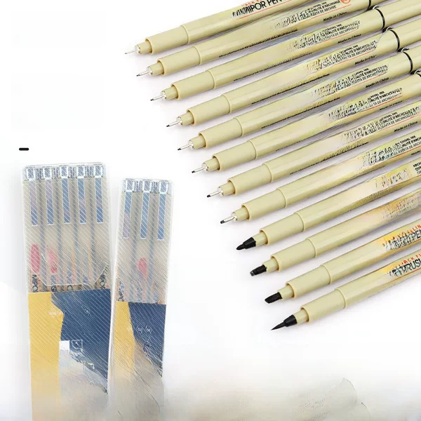 Needle Tip Pen Set, Comic Outlining Pen, Anime Outlining Pen, Waterproof Marker Pen, Soft Tip Needle Pen, Sketching Drawing Pen