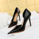 1363-3 sexy nightclub show thin high-heeled shoes high restoring ancient ways with shallow pointed mouth side hollow out shoes