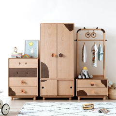 Cabinet Door Handle Modern Simple Cute Wardrobe Drawer Half-Circular Solid Wood Children's Room Wardrobe Handle