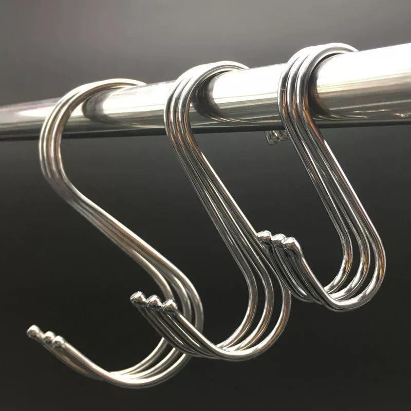 Stainless steel S -shaped hook S hook plus multi -functional sausage sausages bacon kitchenware kitchen student dormitory real hook