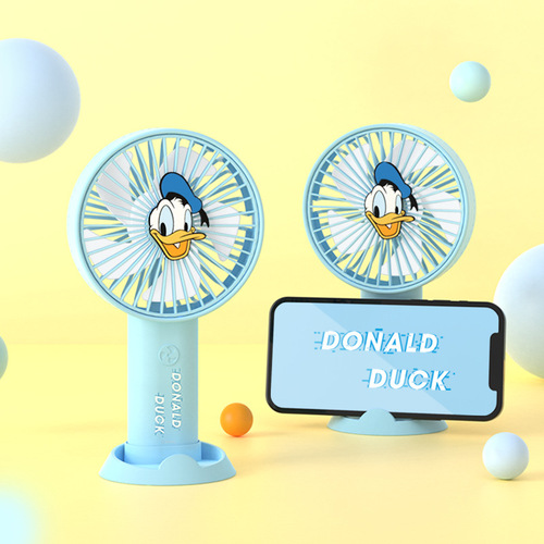 Strawberry Bear Mini Handheld Stand Fan Wind Speed ​​Student Portable USB Small Fan Silent High Wind