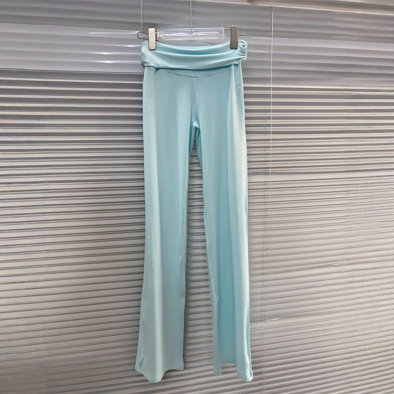 Skim*S Cotton Jersey Series Kardashian-Style High-Waisted Casual Flared Sweatpants