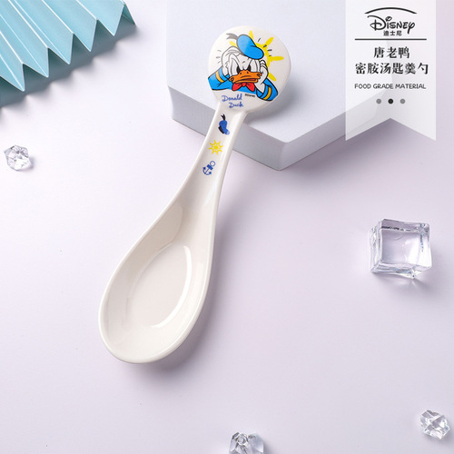 Disney children's spoon for soup and meals, large Mickey and Minnie cartoon spoon