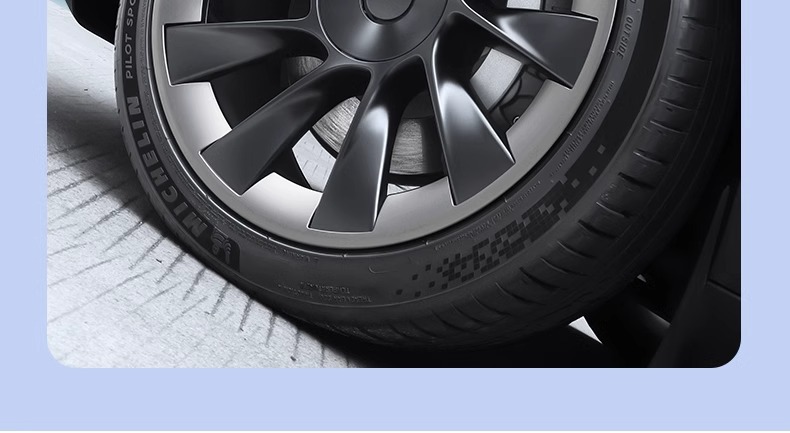 Suitable for Tesla Model Y Wheel Hub Cover 20inch Protective Cover Cyclone Wheel Rim Modification Accessories Black Other