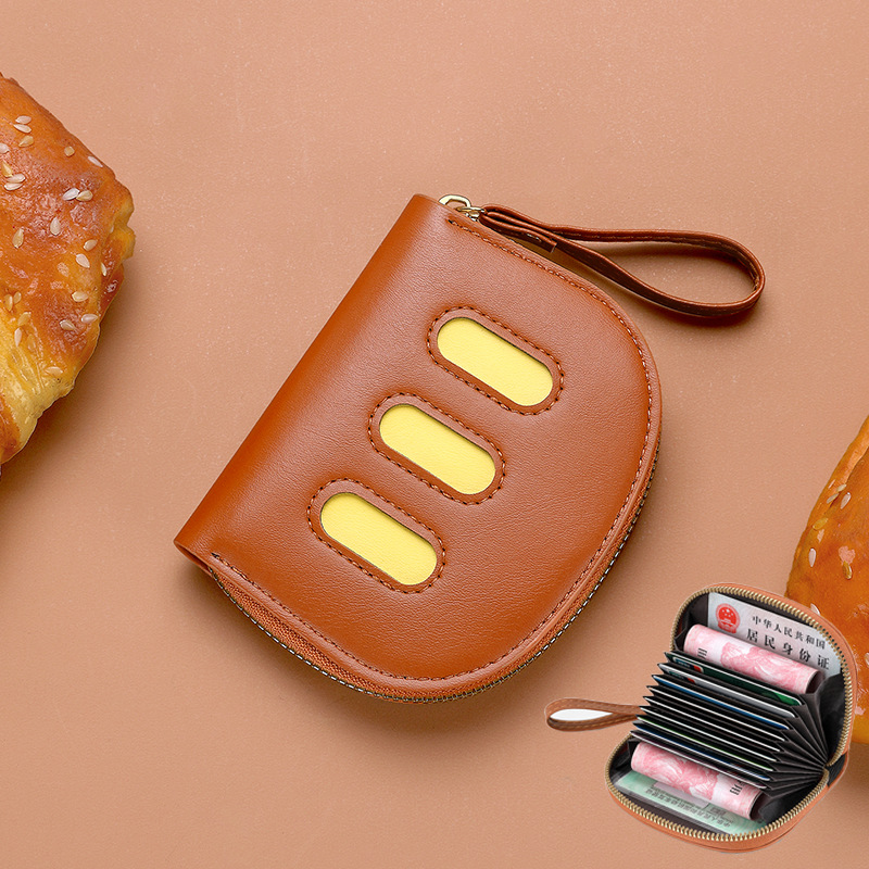 Nueva bolsa de tarjetas de órgano, bolsa de tarjetas de gran capacidad, bolsa de cambio de estudiantes con cremallera encantadora.