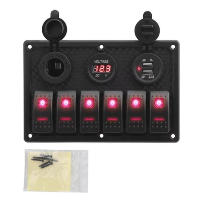 Cross-Border Yacht Control Panel Other Car Modifications - 63-red-with-accessories