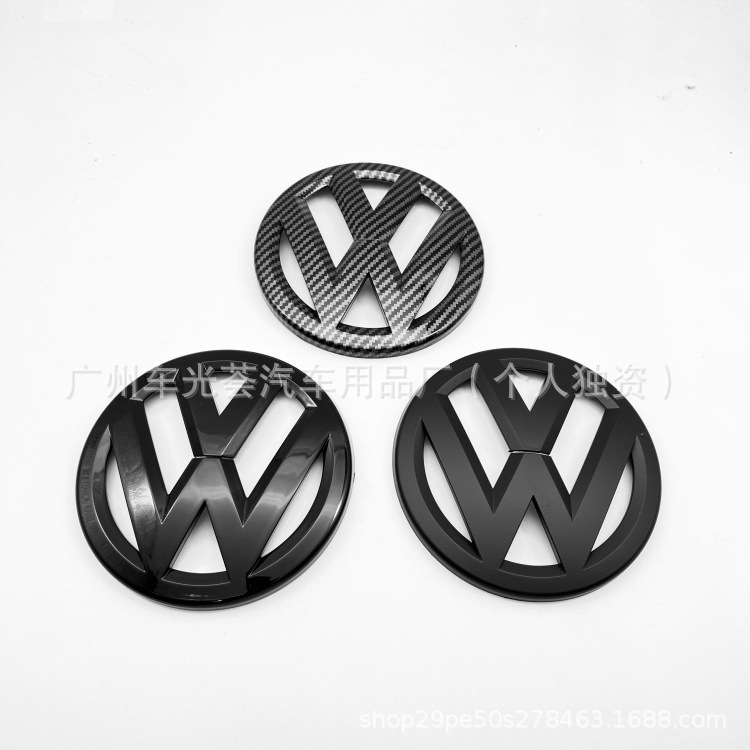 Suitable for modification of Volkswagen's new and old Polo models, black front and rear emblems 11-18/19-20/21-23