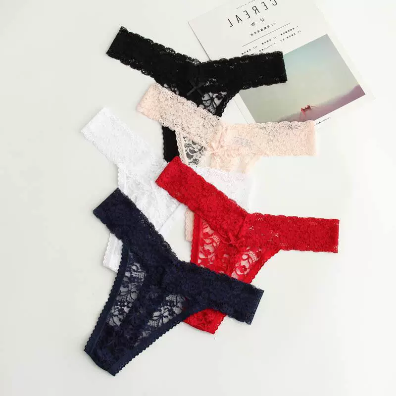 Европейские и американские сексуальные кружевные трусики для женщин, бесшовные низкая посадка T-образная спинка, большие размеры, высокоэластичные стринги оптом.
