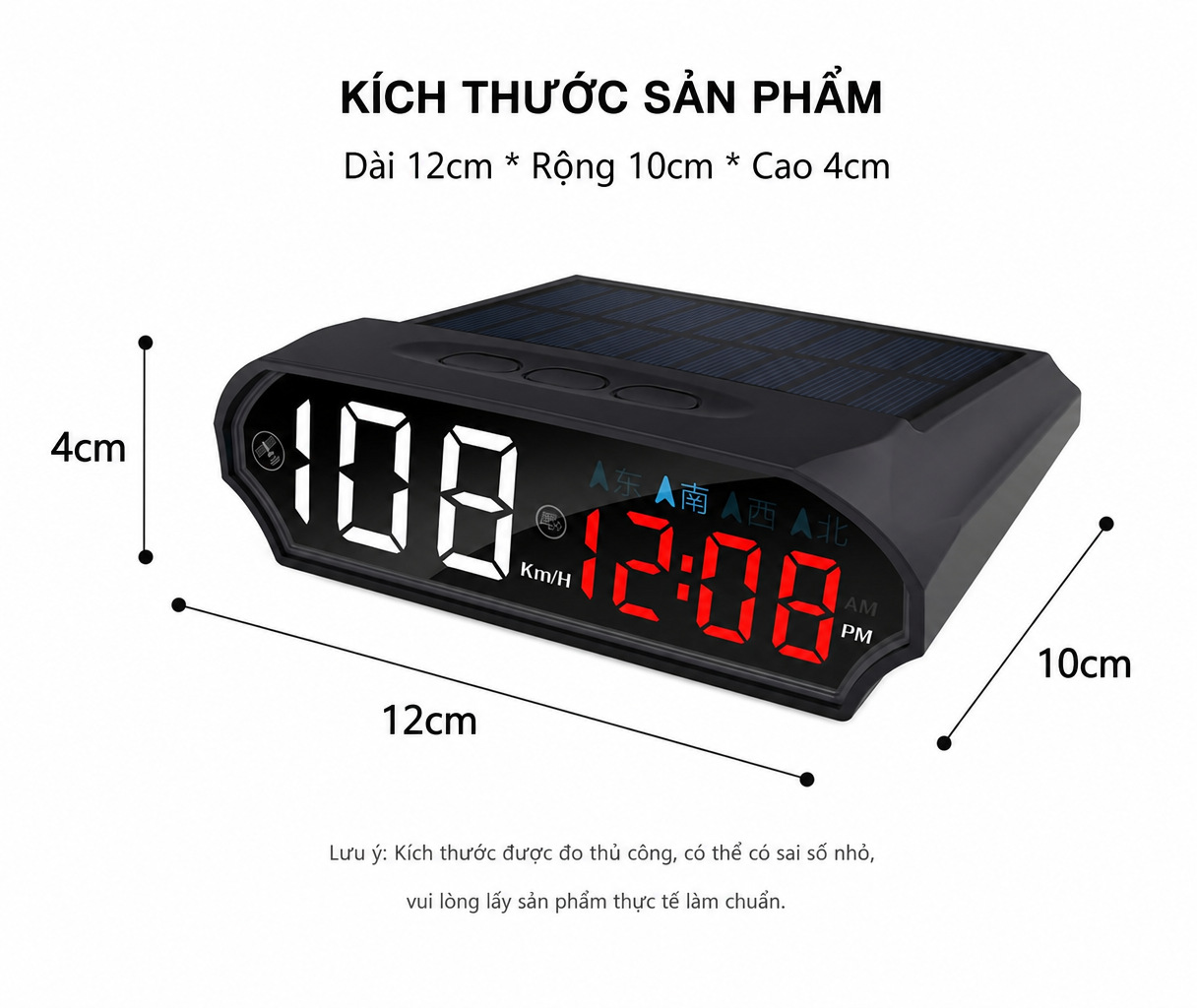 Vietnamese Car Speed Solar-Powered Voice HUD Head-Up Display Electronic Dog Safety Warning Device