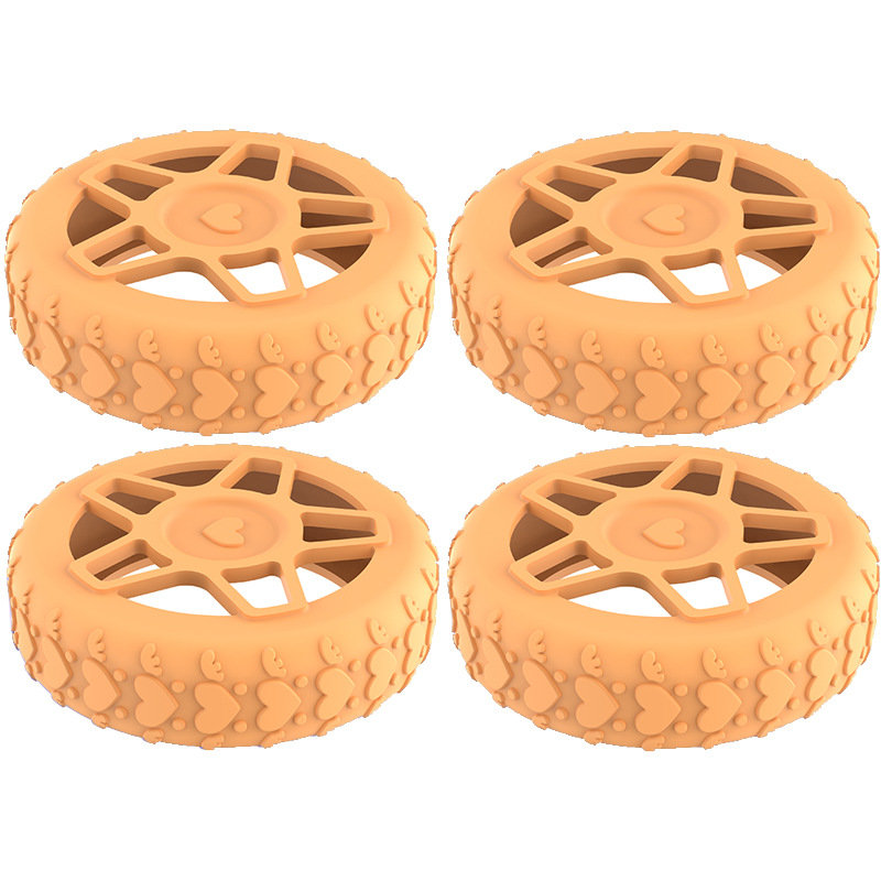 Caster shoesスーツケースホイールシリコン保護カバー耐摩耗性全包スーツケースホイールシリコン保護カバー